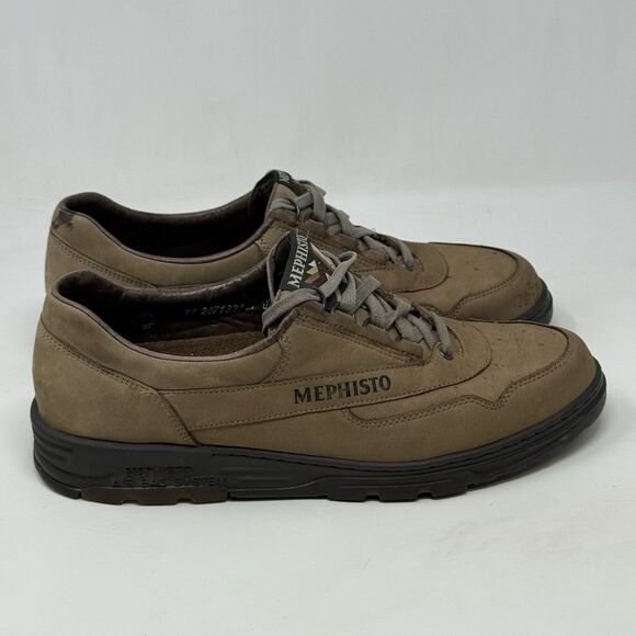 Mephisto Runoff Shoes Women 10.5 Brown Nubuck Leather Walking Casual Sneakers - Picture 3 of 16